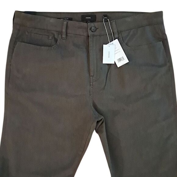 NWT Vince. Dylan Slim Fit Jeans, Size 38 x 32, Frog Green, Fabric Made In Italy - Picture 4 of 8